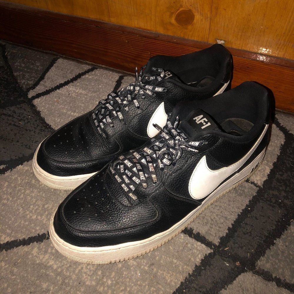 Nike black & white NBA AF1 size 15